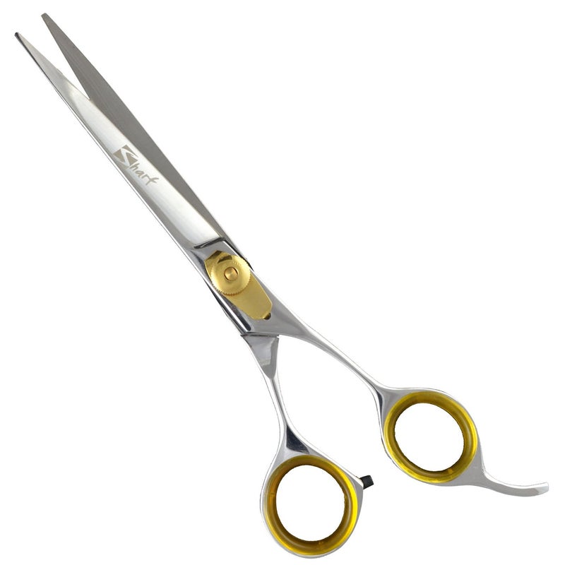 Sharf Gold Touch Pet Grooming Shear Kit 7.5 Inch Straight & 6.5" 42-Tooth Thinning Scissors - Image 4